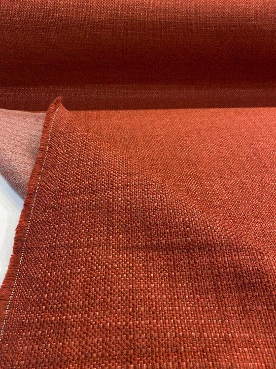 Chenille Performance Sampson Red Sangria Upholstery Fabric by the yard
