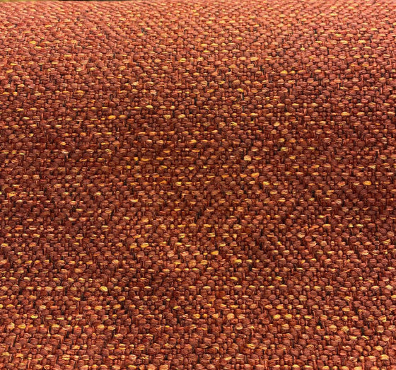 Chenille Presley Red Henna Tweed Upholstery Fabric