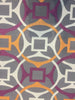 P Kaufmann Astro Upholstery Jacquard Orange Purple White Fabric