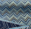 Robert Allen Blue Indigo Aladdin Chevron Chenille Upholstery Fabric