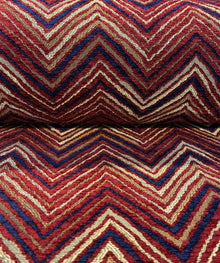  Robert Allen Red Ruby Aladdin Chevron Chenille Upholstery Fabric 