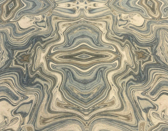 Zendaya Blue Marble Onyx Drapery Upholstery Fabric