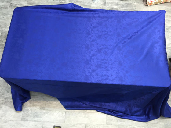 Royal Blue Exquisiteness 120 inches double width Table covers fabric By the yard