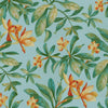 P Kaufmann Orchid Valley Floral Blue Mist Outdoor Fabric 