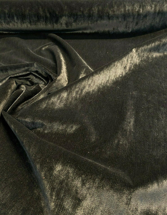 Waverly Velvet Kashmiri Dark Roast Black Upholstery Drapery Fabric