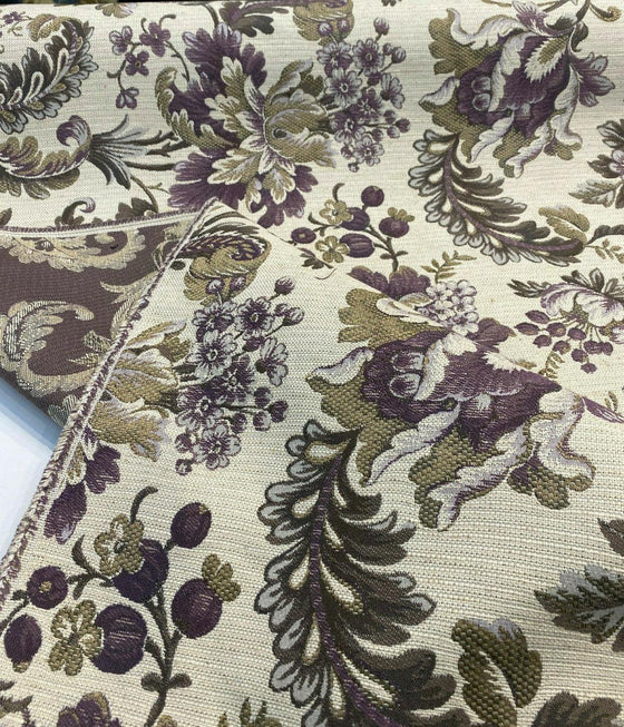 Swavelle Purple Floral Damask Masterpiece Chenille Upholstery Fabric