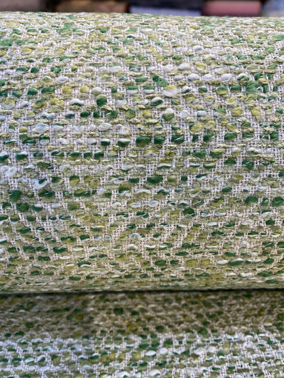 Green Agave Diamond Woven Tweed Chenille Upholstery Barrow Fabric