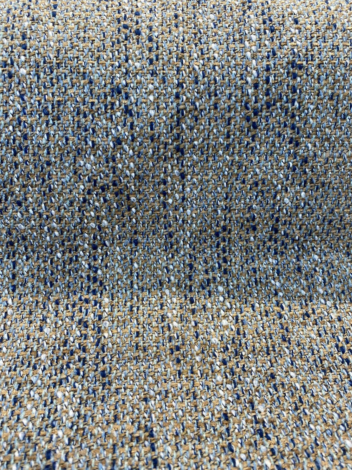 Savoy Seabreeze Blue Circles Upholstery Chenille Fabric By the Yard