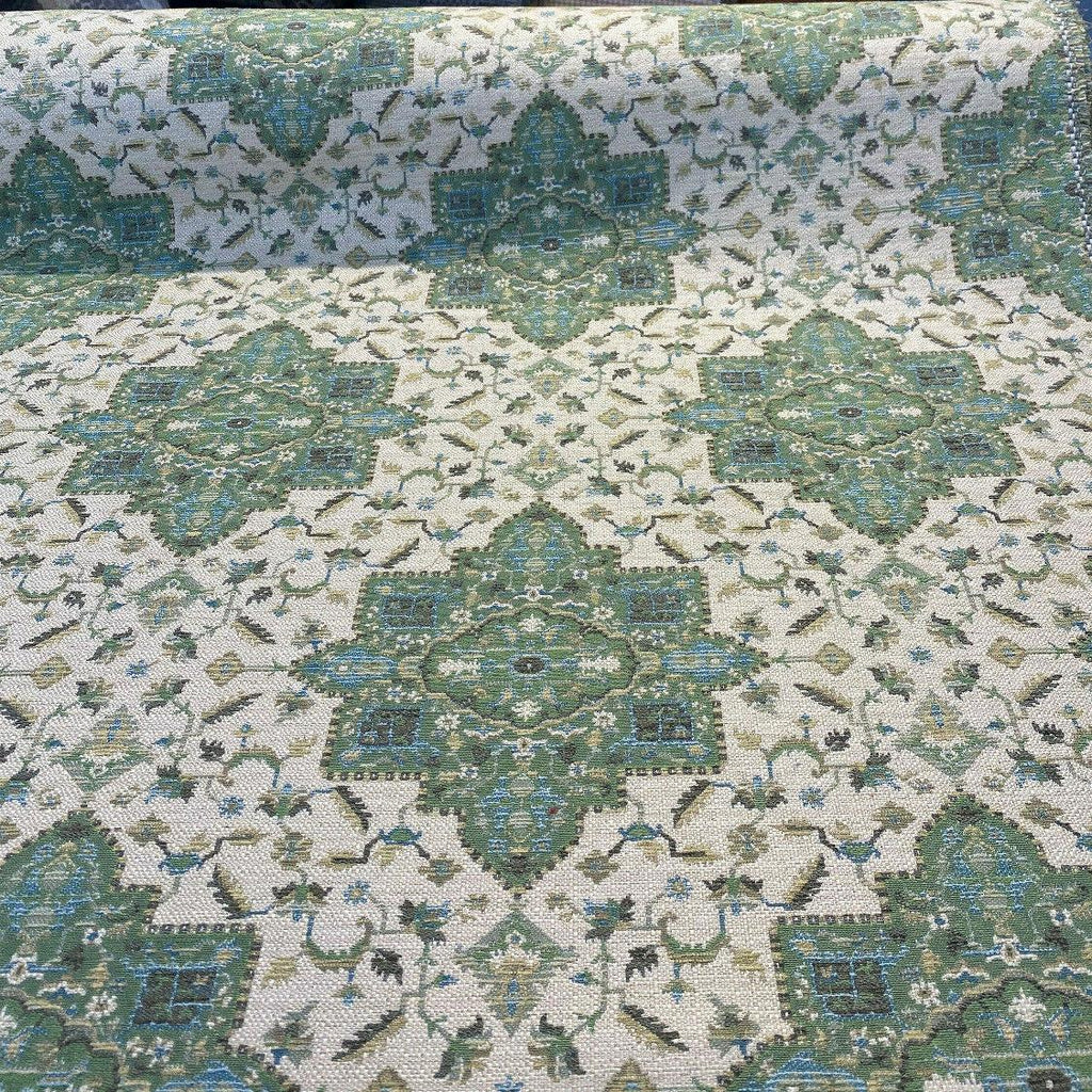 Upholstery Wesley Key Lime Damask Chenille Fabric