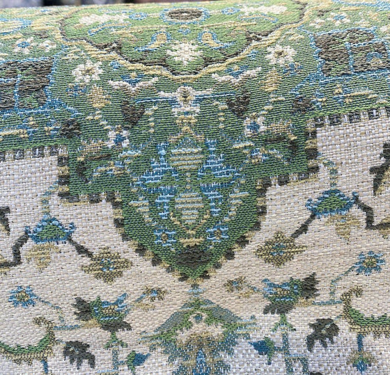 Upholstery Wesley Key Lime Damask Chenille Fabric