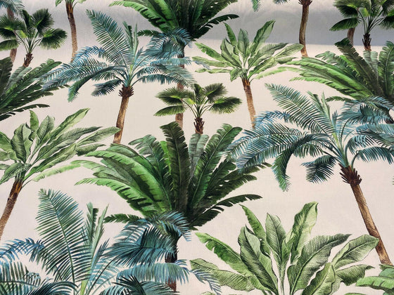 Azor Palms Collection Leaves Cotton Drapery Upholstery Fabric