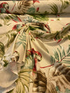 Lorraine Scarlet Macaw Birds Cotton Drapery Upholstery Fabric
