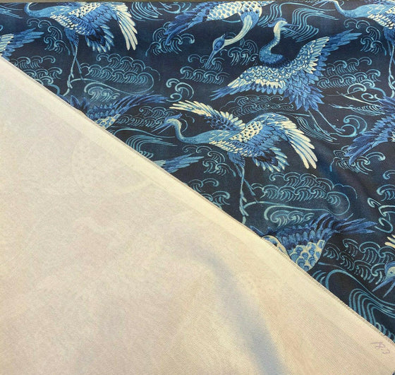 Long Life Baltic Blue Birds PKL Studio Drapery Upholstery Fabric