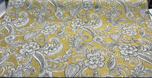  Swavelle Paisley Life Yellow Golden Chenille Upholstery Fabric 