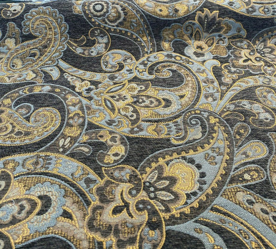 Barrow Reverly Prussian Paisley Chenille M9114 Fabric