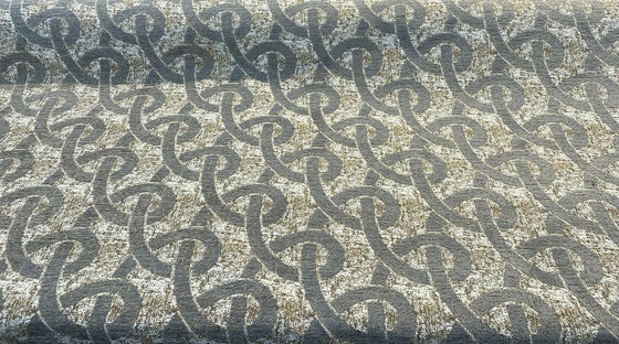 Chain Links Patina Gray M10905 Upholstery Barrow Fabric