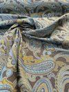 Lisbon Green Teal To And Fro Paisley Upholstery Barrow Fabric
