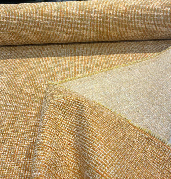 Rhapsody Tangerine Orange Latex Backed Chenille Upholstery Fabric 