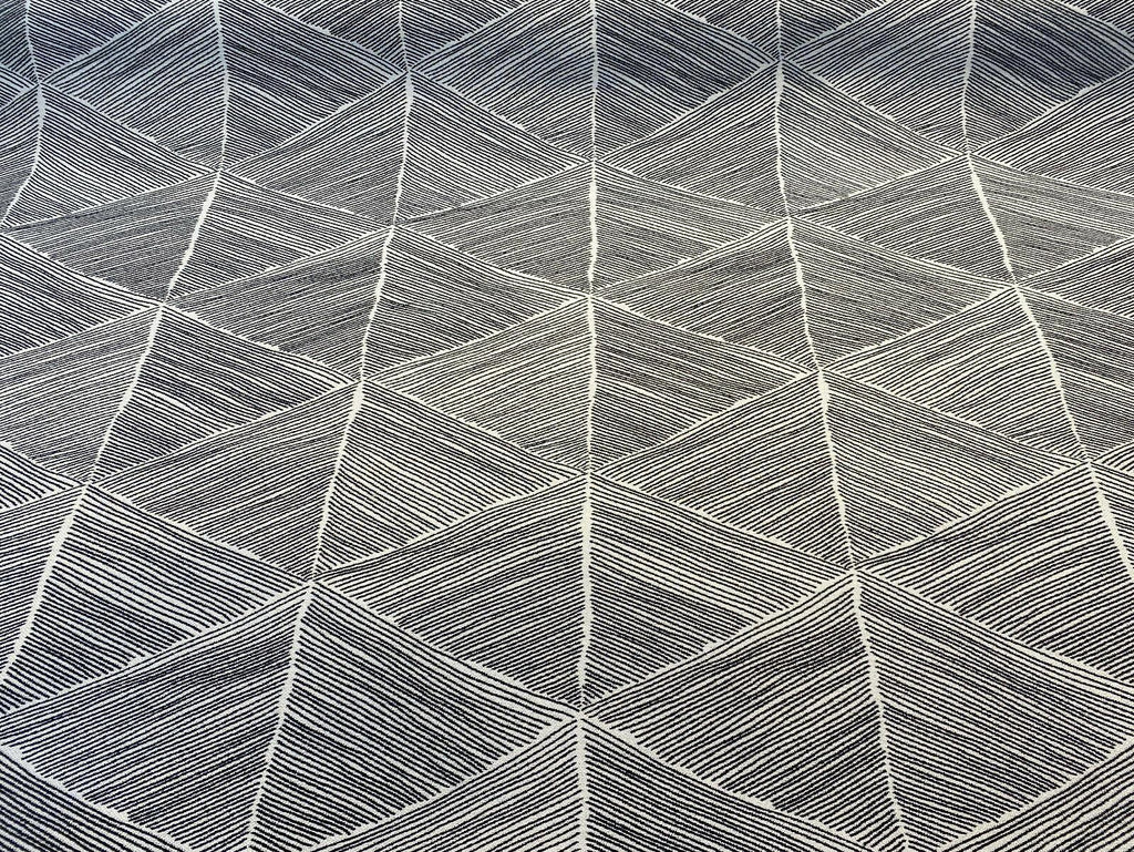 Talocan Geometric Onyx Latex Backed Swavelle Upholstery Fabric 
