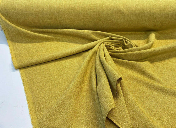 Eko Pollen Yellow Italian Performance Chenille Upholstery Fabric 