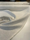Yeti White Italian Premium Soft Chenille Ecru Upholstery Fabric 