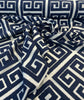 Swavelle Ink Blue Sure Shot Embroidered Drapery Upholstery Fabric by the yard