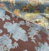 Rustic Floral Life Gray Chenille Upholstery Fabric