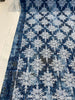 P Kaufmann Asterisk Blue Midnight Embroidered Drapery Fabric 