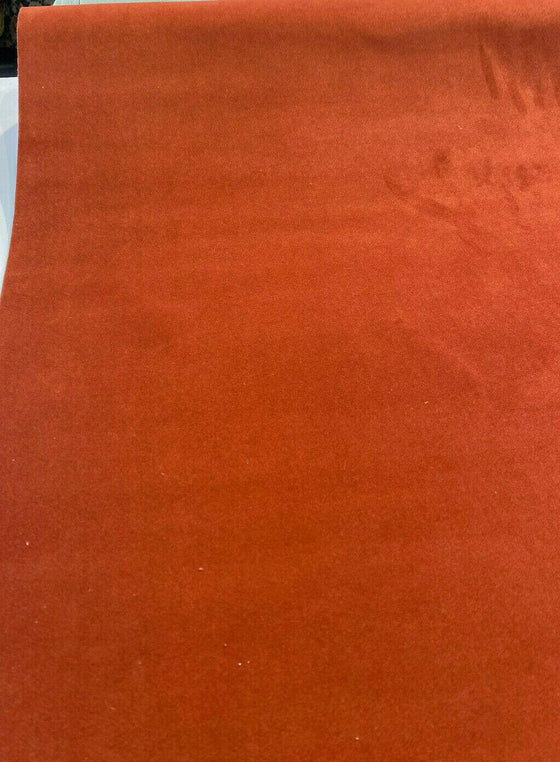 Modern Velvet Orange Cayenne Upholstery Fabric 