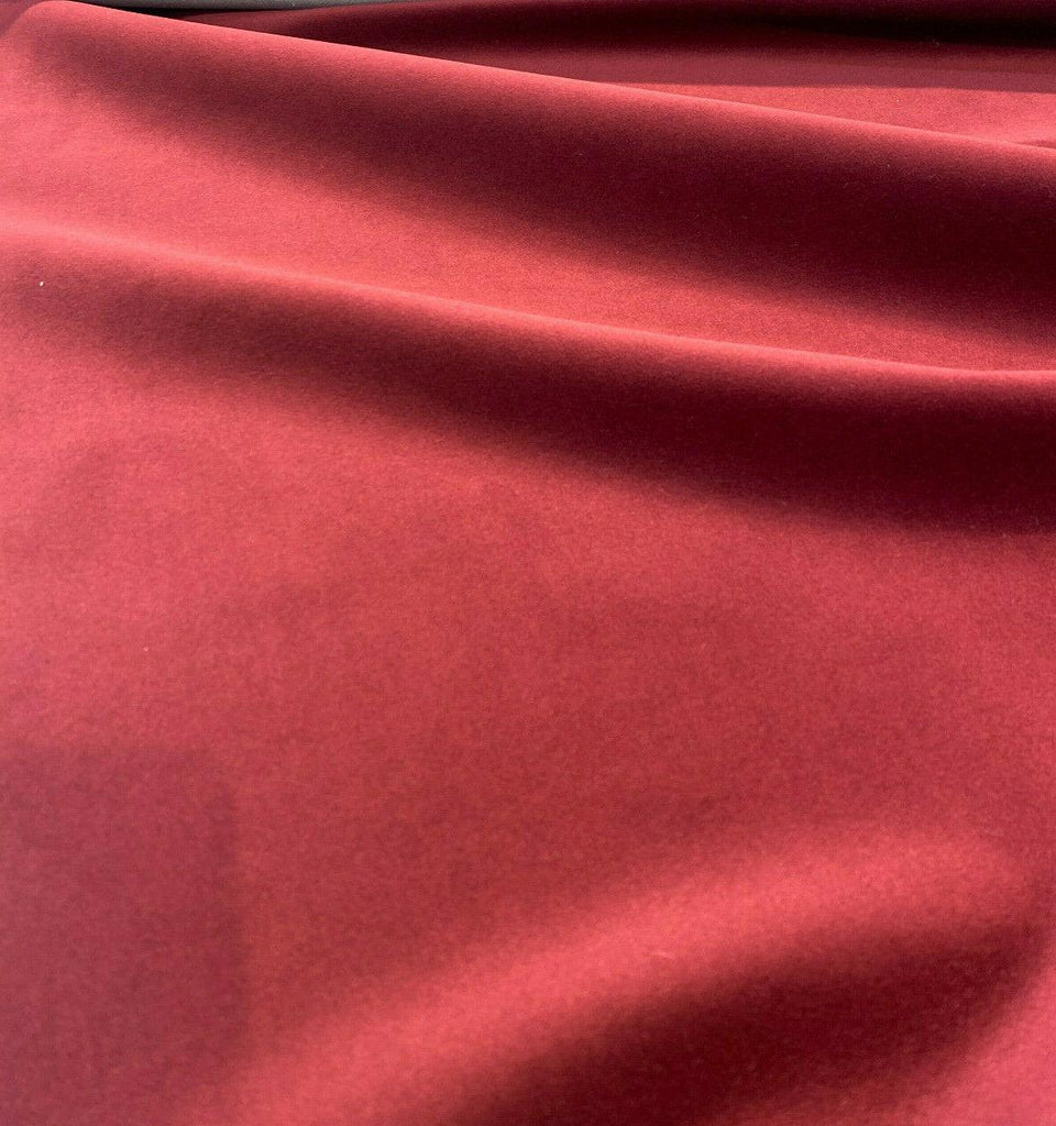 Modern Velvet Maroon Wine Upholstery Fabric 