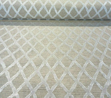  Raised Velvet Chenille Diamond Regis Buff Upholstery Fabric