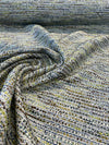 Miu Miu Wasabi Aqua Chenille Tweed Upholstery Fabric 