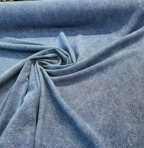 Belgian Linen Drifter Blue Baltic Upholstery Drapery Fabric 