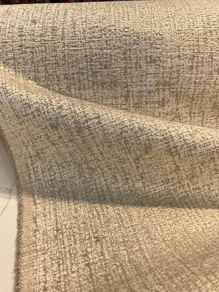 Patience Ivory Textured Chenille Soft Upholstery Fabric by the yard ...