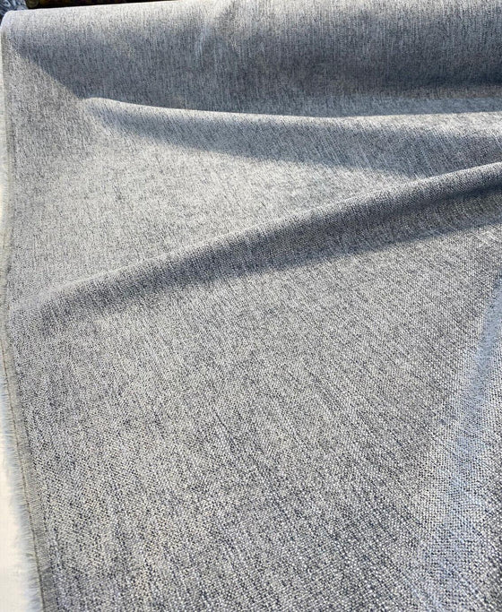 P Kaufmann Connector Blue Icecap Soft Chenille Upholstery Fabric 