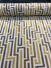 Hollywood Tetris Citrine Chenille Upholstery Fabric 