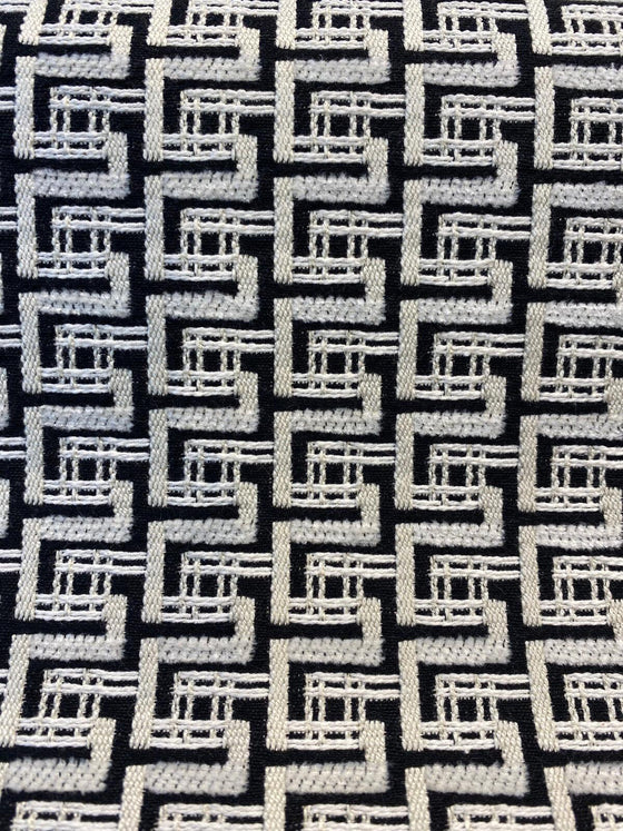 Interlude Jet Black Ivory Chenille Lee Jofa Upholstery Fabric
