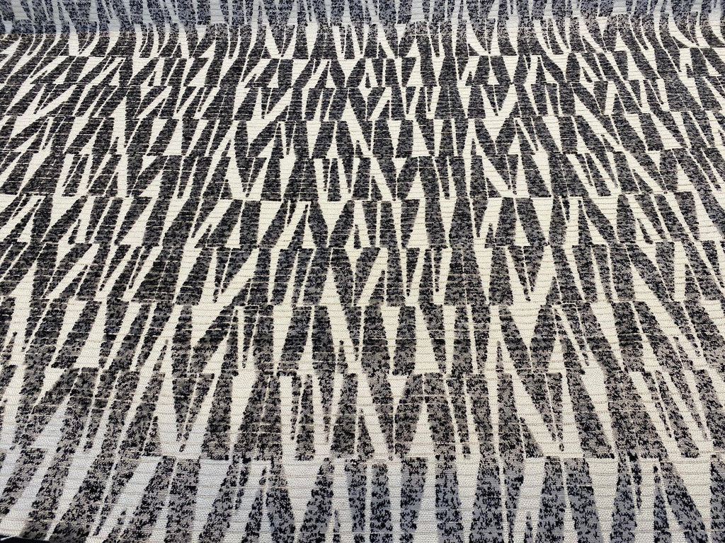 Slingback Graphite Pattern Velvet Upholstery Fabric
