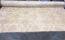  Damask Embossed French Cream Suede Fabric by the yard