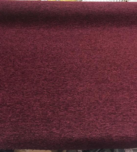 Wine Heavy Chenille Backed Upholstery Fabric 