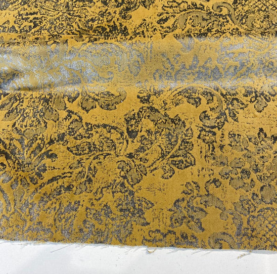 Swavelle Daquan Gold Antique Velvet Latex Backed Upholstery Fabric