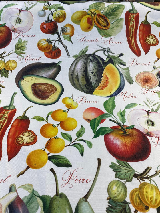 Sandy French Fruits Drapery Upholstery Vilber Fabric