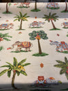 Rajah Tan Elephant Royal Drapery Upholstery Fabric