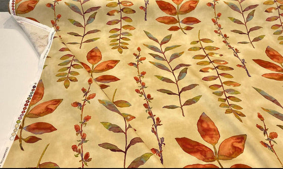 Waverly Leaf Of Faith Flaxseed Cotton Twill Fabric by the yard