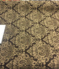 Chenille Upholstery Damask Dark brown gold Cleopatra fabric By The Yard
