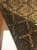Chenille Upholstery Damask Dark brown gold Cleopatra fabric By The Yard