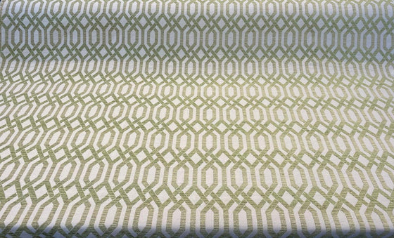 Upholstery Naxos Green Ivory Geometric Chenille Fabric