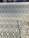Upholstery Naxos Green Ivory Geometric Chenille Fabric