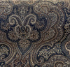 Swavelle Luxury Damask Black Bronze Chenille Upholstery Fabric By The Yard