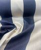 Sunbrella Cabana Stripes Navy Linen Outdoor Fabric 